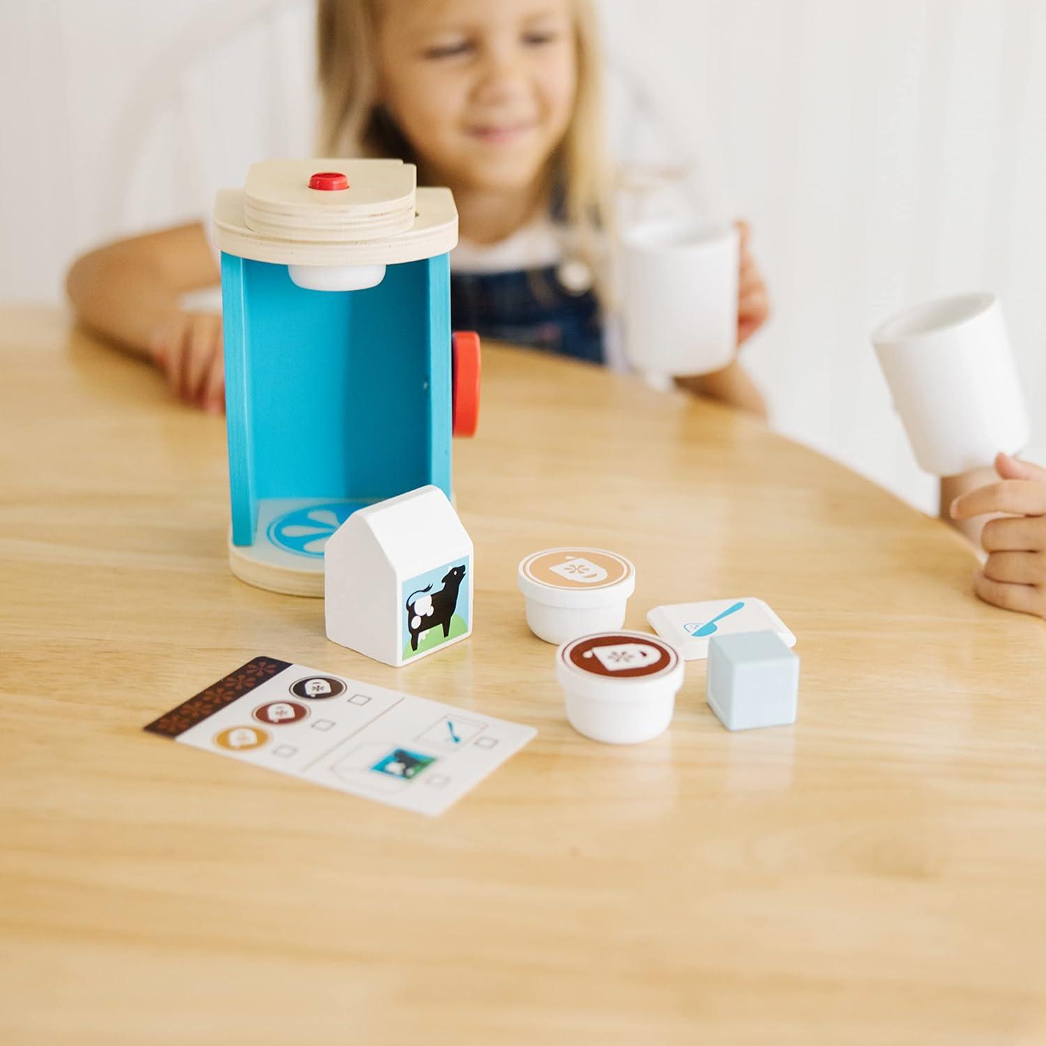 imageMelissa ampamp Doug 11Piece Brew and Serve Wooden Coffee Maker Set  Play Kitchen Accessories Pretend Play Kitchen Accessories Kids Coffee Maker Set for Girls and BoysFrustrationFree Packaging