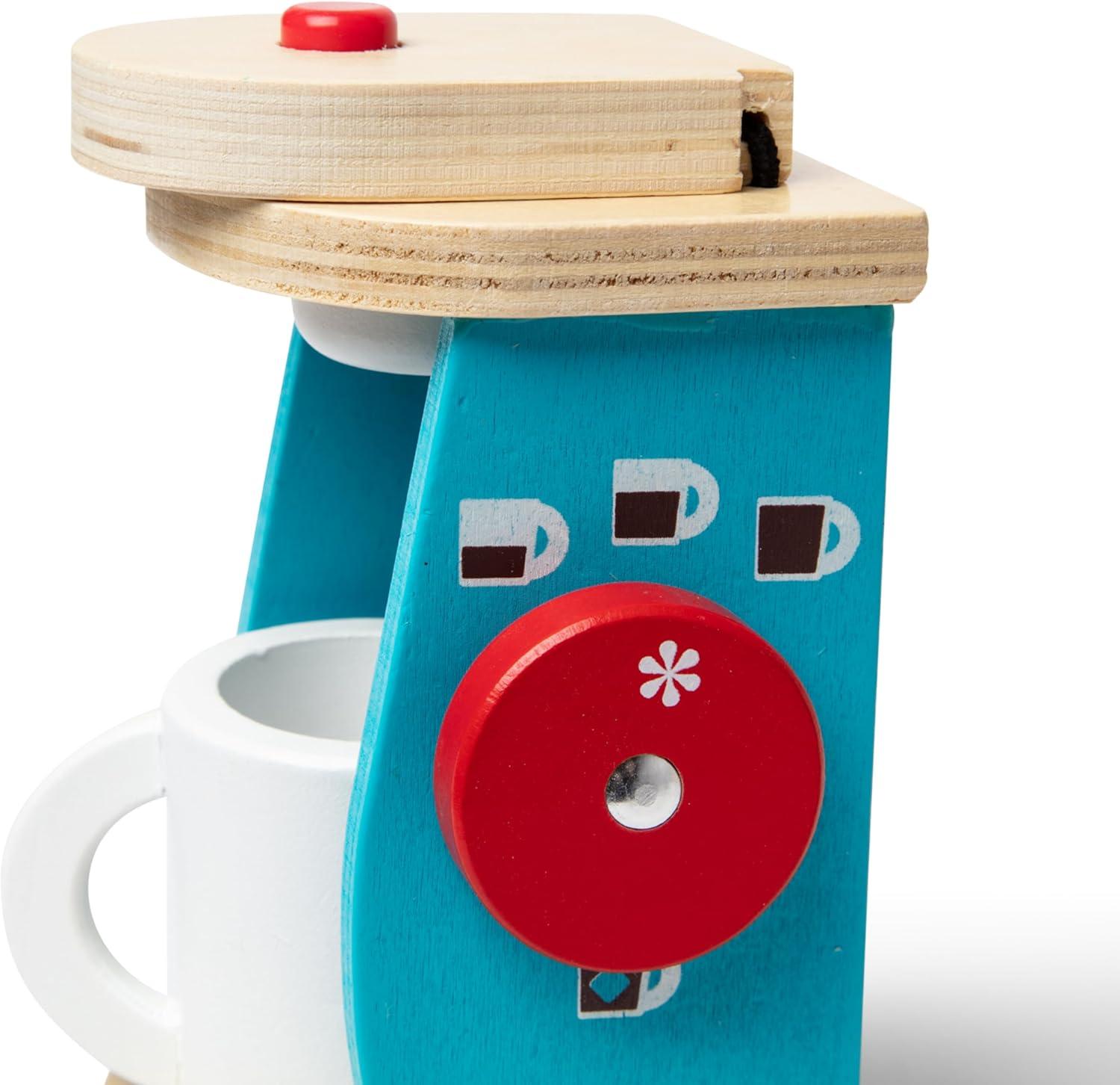 imageMelissa ampamp Doug 11Piece Brew and Serve Wooden Coffee Maker Set  Play Kitchen Accessories Pretend Play Kitchen Accessories Kids Coffee Maker Set for Girls and BoysFrustrationFree Packaging