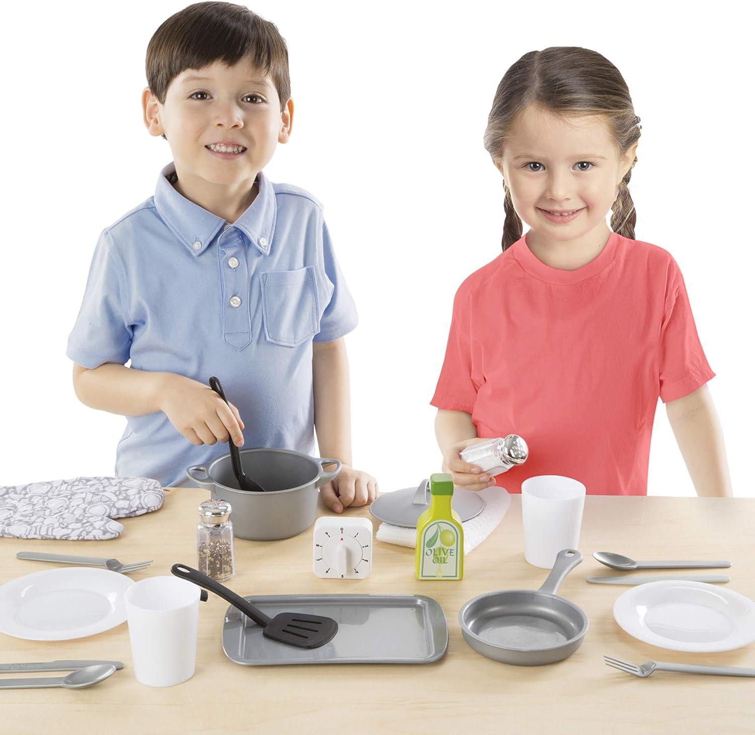 imageMelissa ampamp Doug 22Piece Play Kitchen Accessories Set  Utensils Pot Pans and More Melissa ampamp Doug 22Piece Play Kitchen Accessories Set  Utensils Pot Pans and MoreKitchen Accessory Set