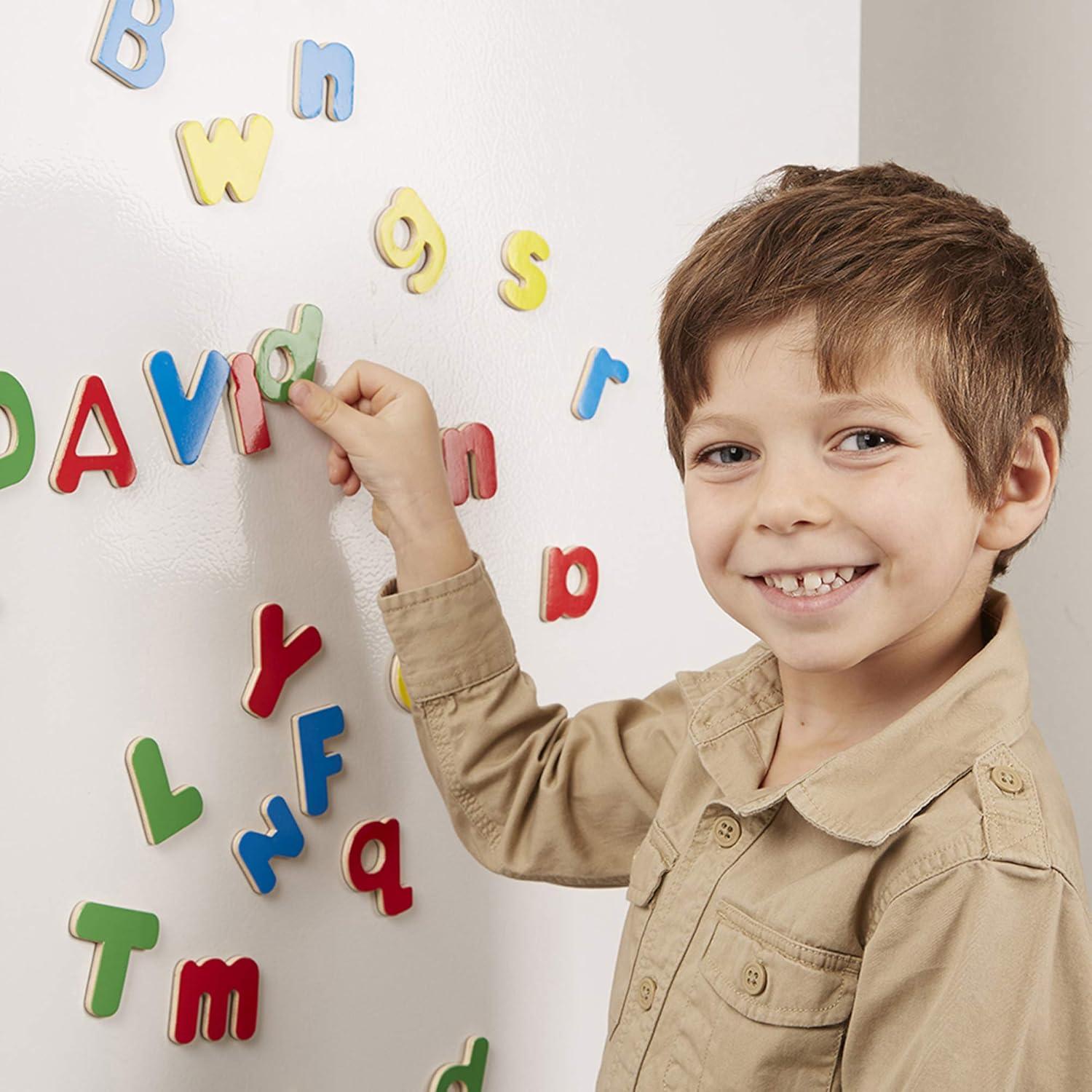 imageMelissa ampamp Doug 52 Wooden Alphabet Magnets in a Box  Uppercase and Lowercase Letters1 Count Pack of 1