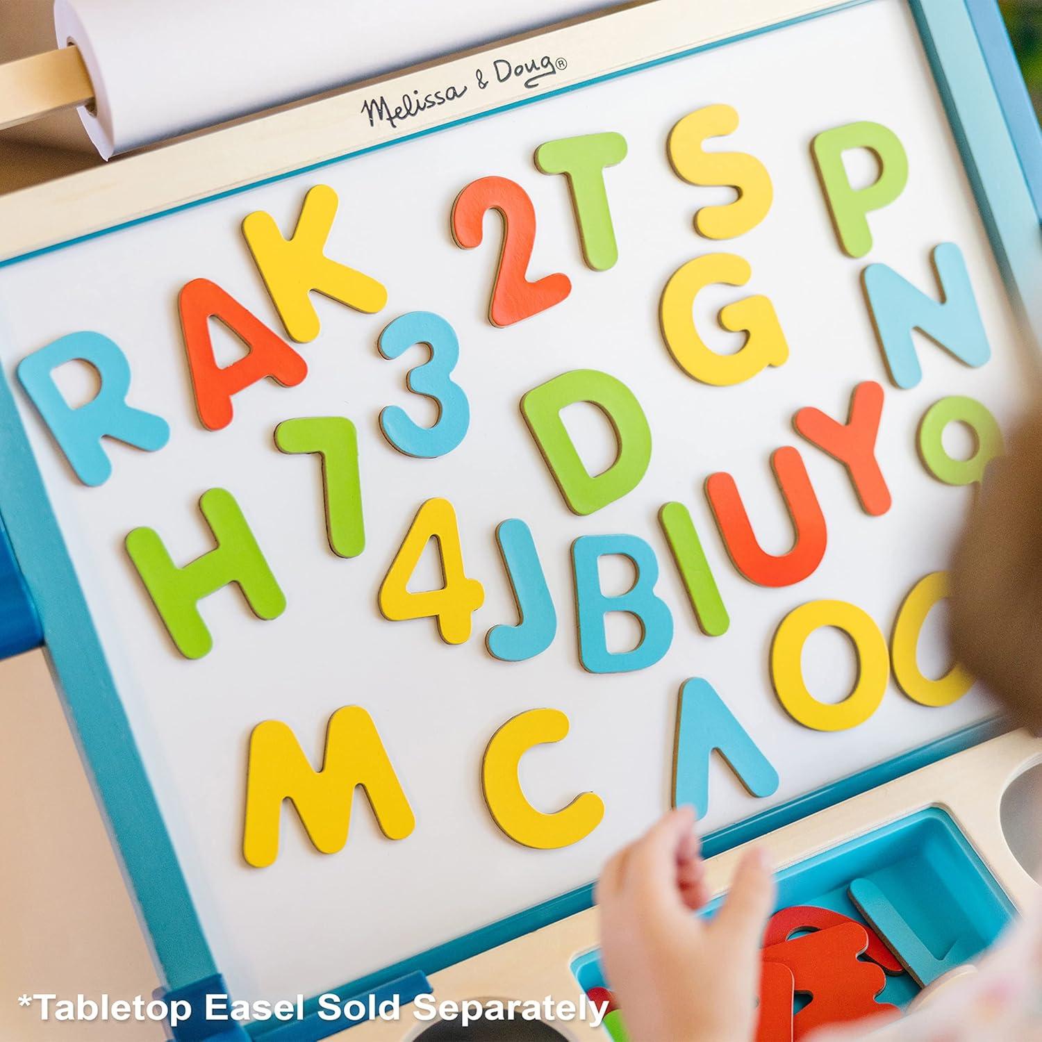 imageMelissa ampamp Doug 52 Wooden Alphabet Magnets in a Box  Uppercase and Lowercase Letters1 to 2 inches