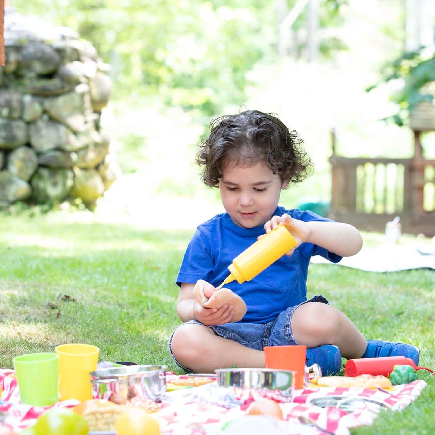 imageMelissa ampamp Doug 6Piece Condiments Play Food Set with Kids Play Kitchen Accessories Preschool Learning Toys for Girls ampamp Boys 3