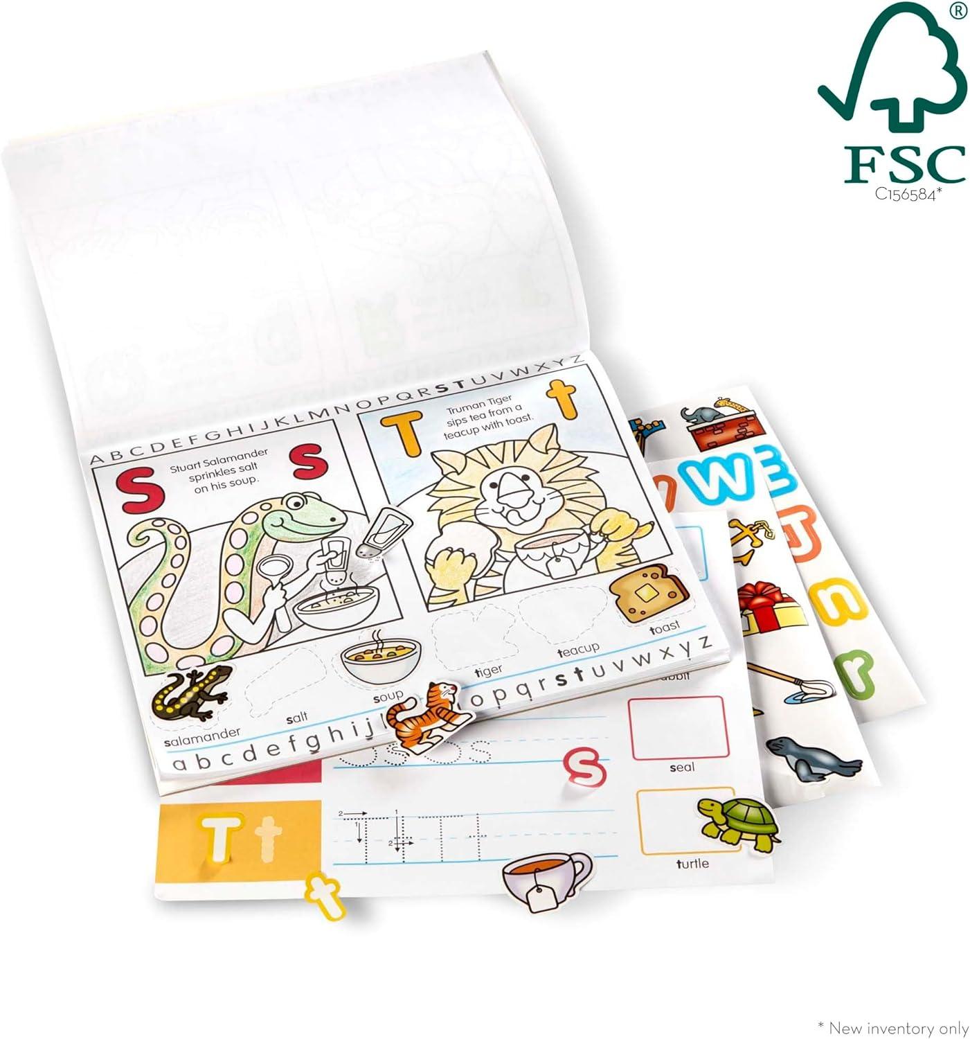 imageMelissa ampamp Doug Alphabet Activity Sticker Pad for Coloring Letters 250 Stickers  FSC Certified1405 x 1105 x 02
