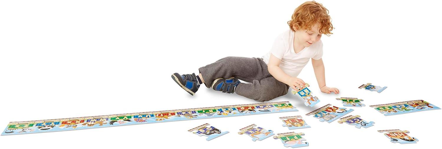 imageMelissa ampamp Doug Alphabet Express Jumbo Jigsaw Floor Puzzle 27 pcs 10 feet Long  FSC CertifiedAlphabet Express