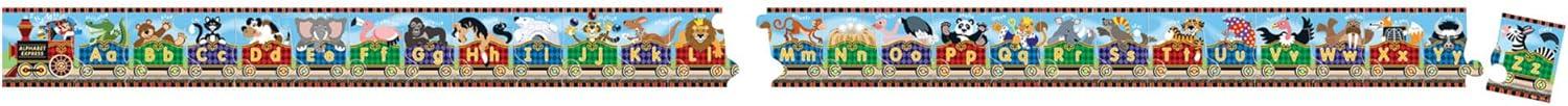imageMelissa ampamp Doug Alphabet Express Jumbo Jigsaw Floor Puzzle 27 pcs 10 feet Long  FSC CertifiedAlphabet Express