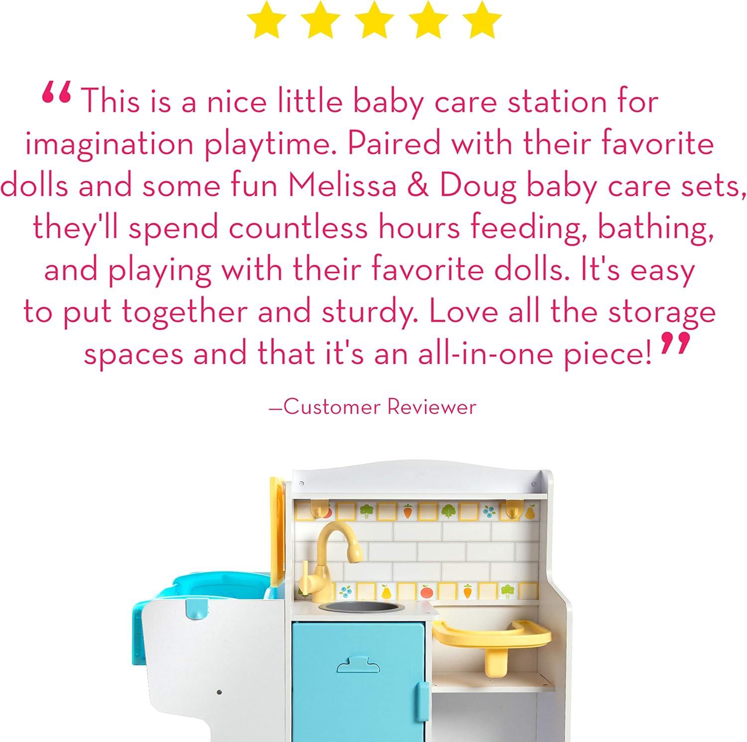 imageMelissa ampamp Doug Animal Care Veterinarian and Groomer Wooden Activity Center for Plush Stuffed Pets Not IncludedMine to Love Baby Care Activity Center