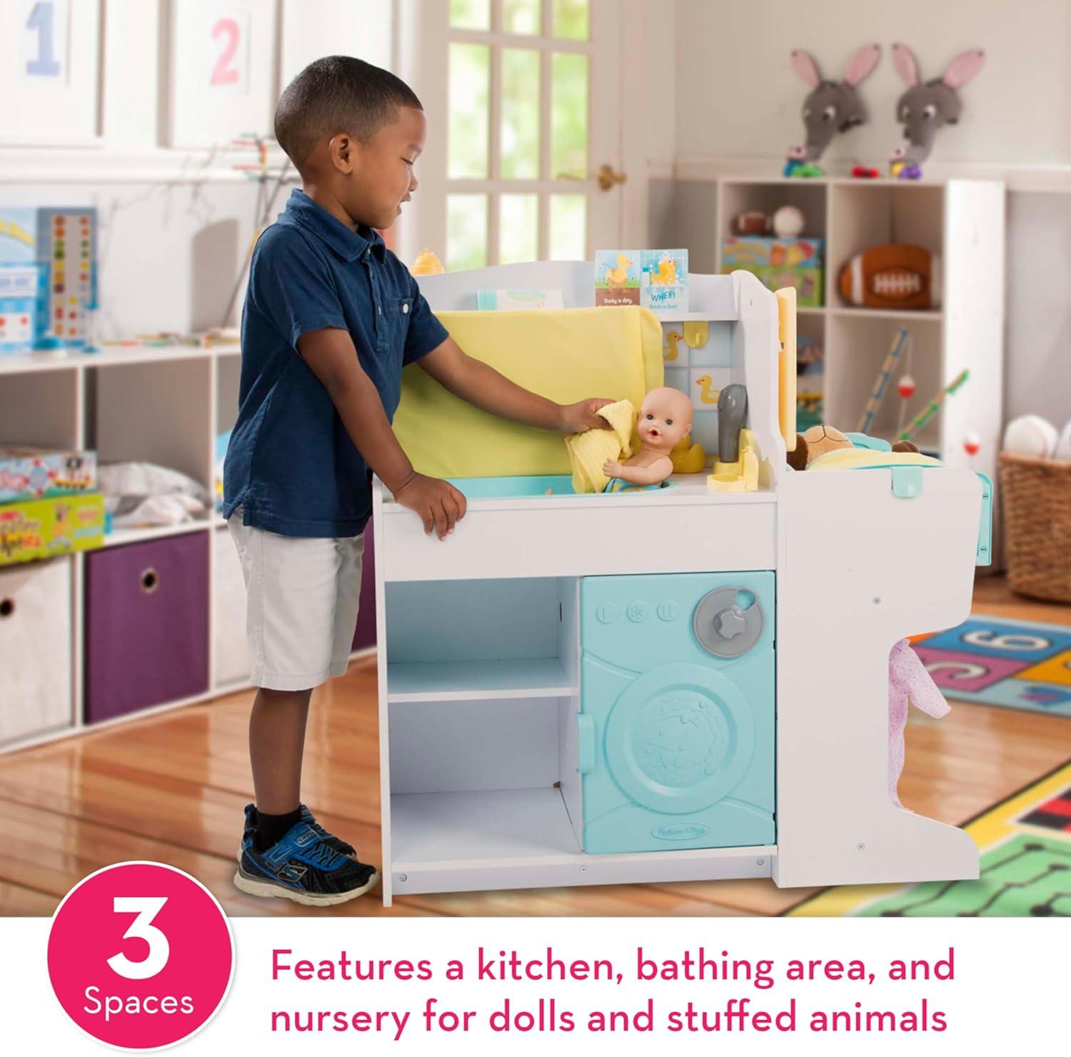 imageMelissa ampamp Doug Animal Care Veterinarian and Groomer Wooden Activity Center for Plush Stuffed Pets Not IncludedMine to Love Baby Care Activity Center