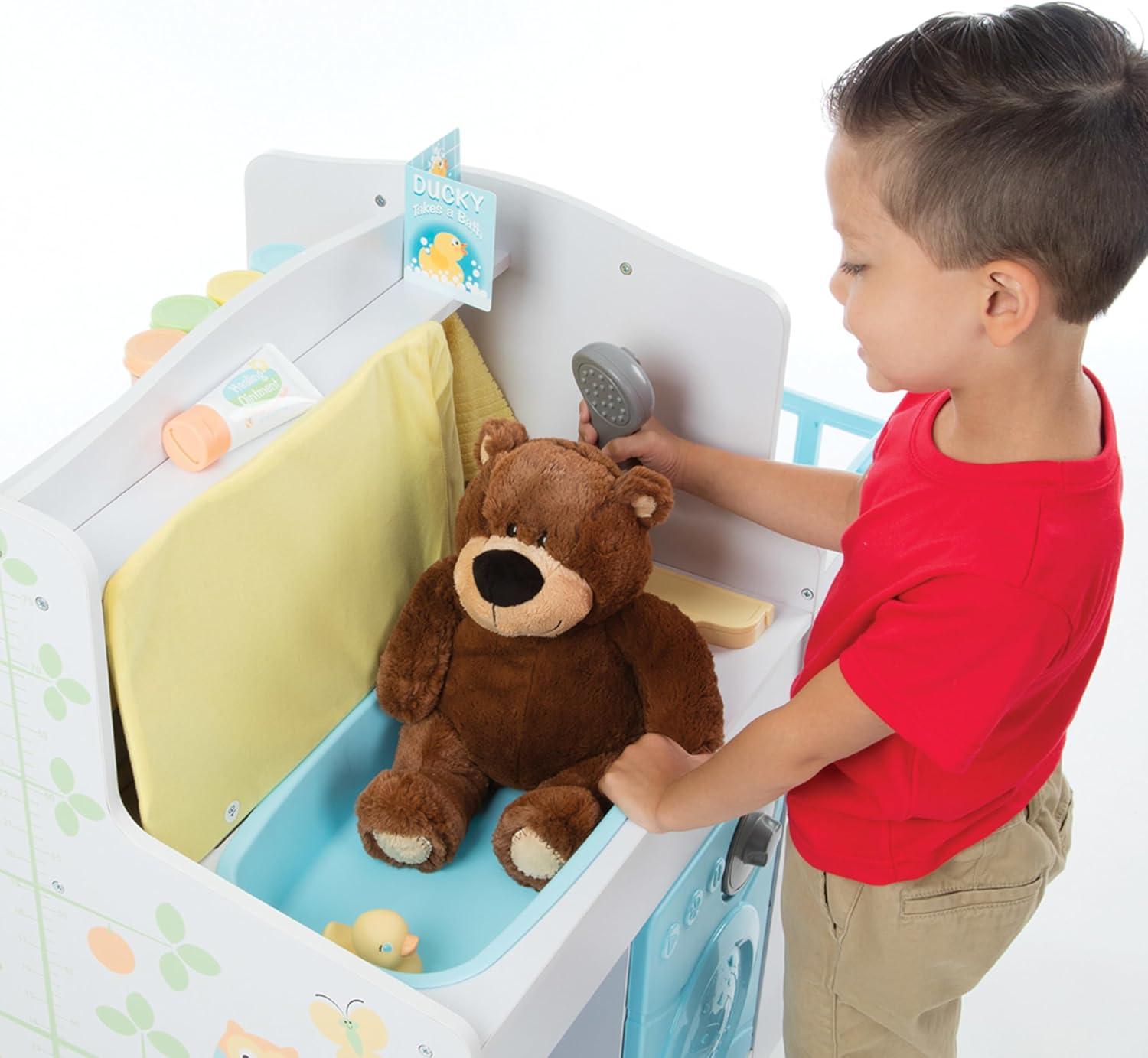 imageMelissa ampamp Doug Animal Care Veterinarian and Groomer Wooden Activity Center for Plush Stuffed Pets Not IncludedMine to Love Baby Care Activity Center