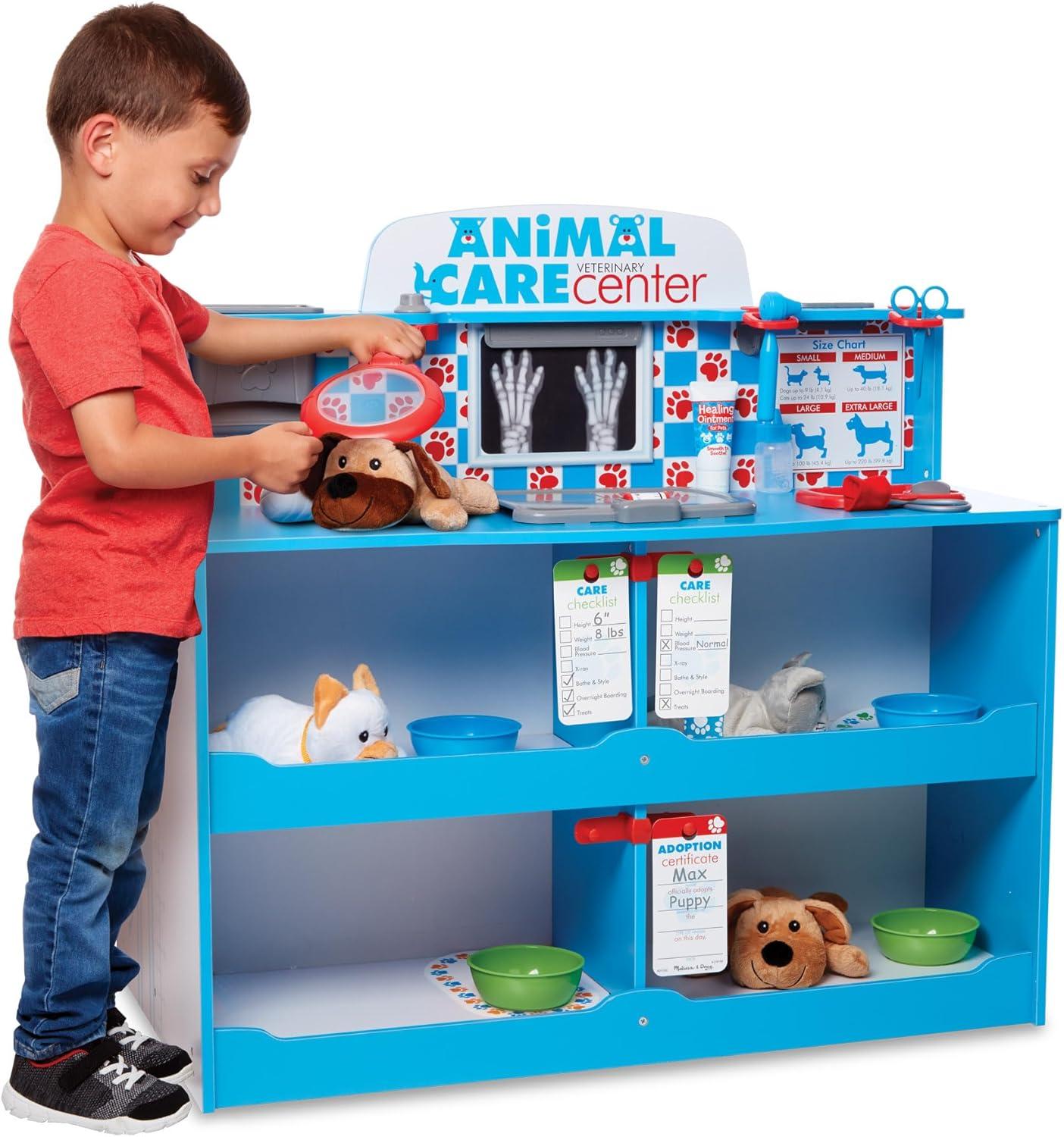 imageMelissa ampamp Doug Animal Care Veterinarian and Groomer Wooden Activity Center for Plush Stuffed Pets Not IncludedTraditional