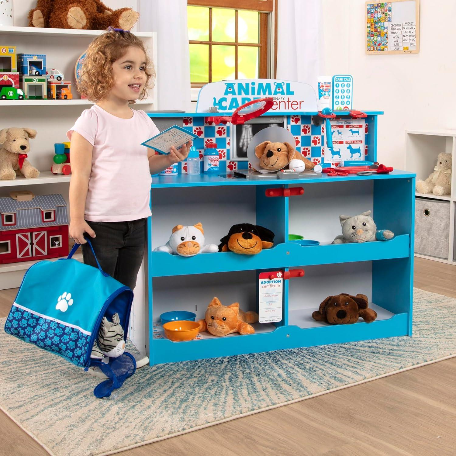 imageMelissa ampamp Doug Animal Care Veterinarian and Groomer Wooden Activity Center for Plush Stuffed Pets Not IncludedTraditional