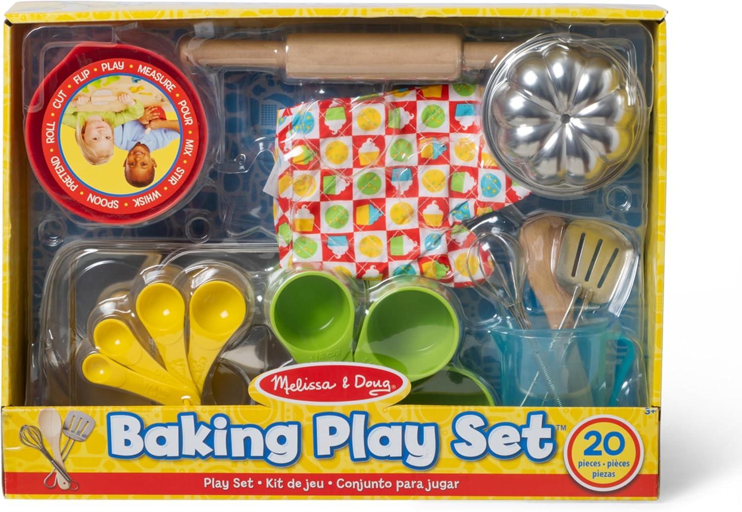 imageMelissa ampamp Doug Baking Play Set 20 pcs  Play Kitchen Accessories