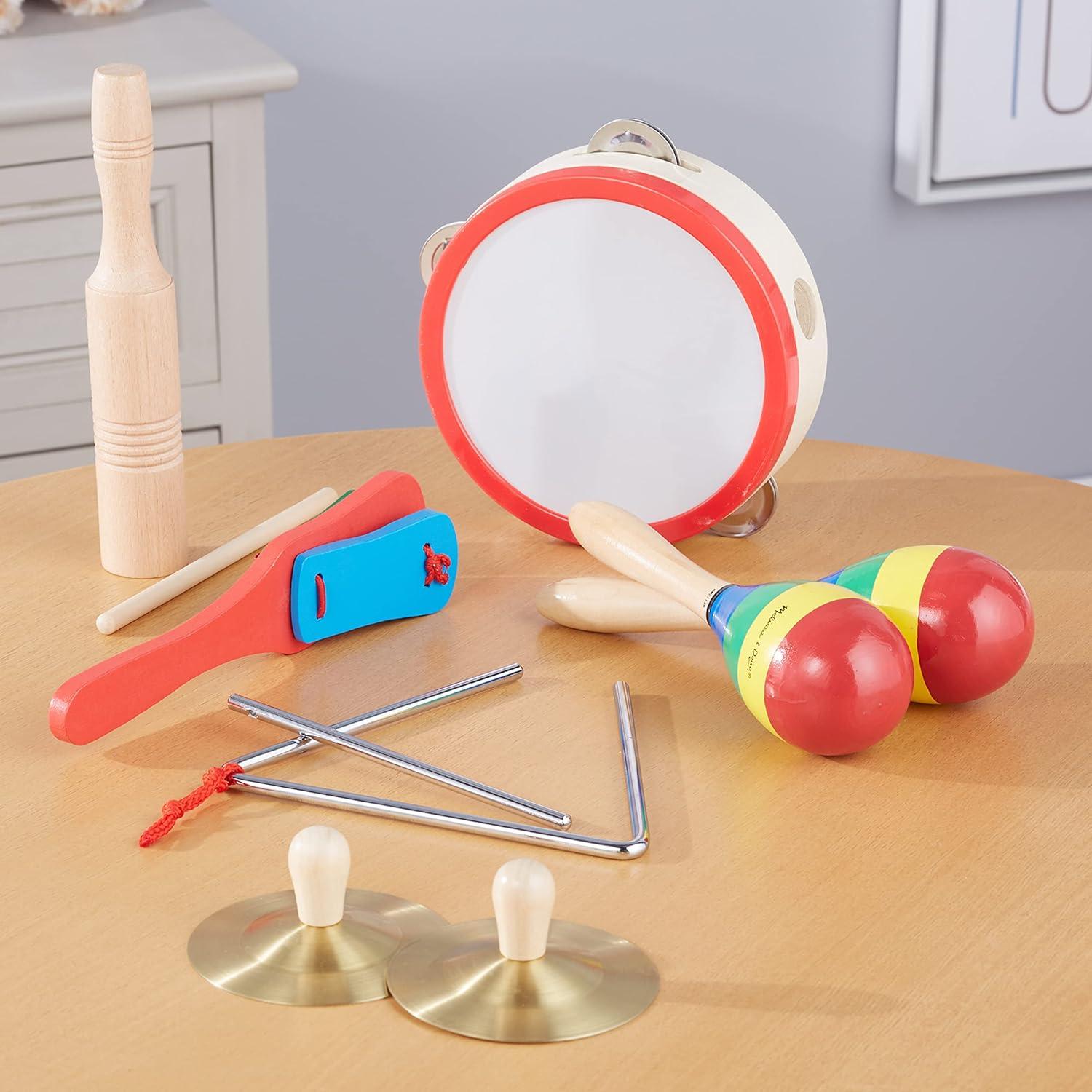 imageMelissa ampamp Doug BandinaBox Clap Clang Tap  10Piece Musical Instrument SetEnglish Only