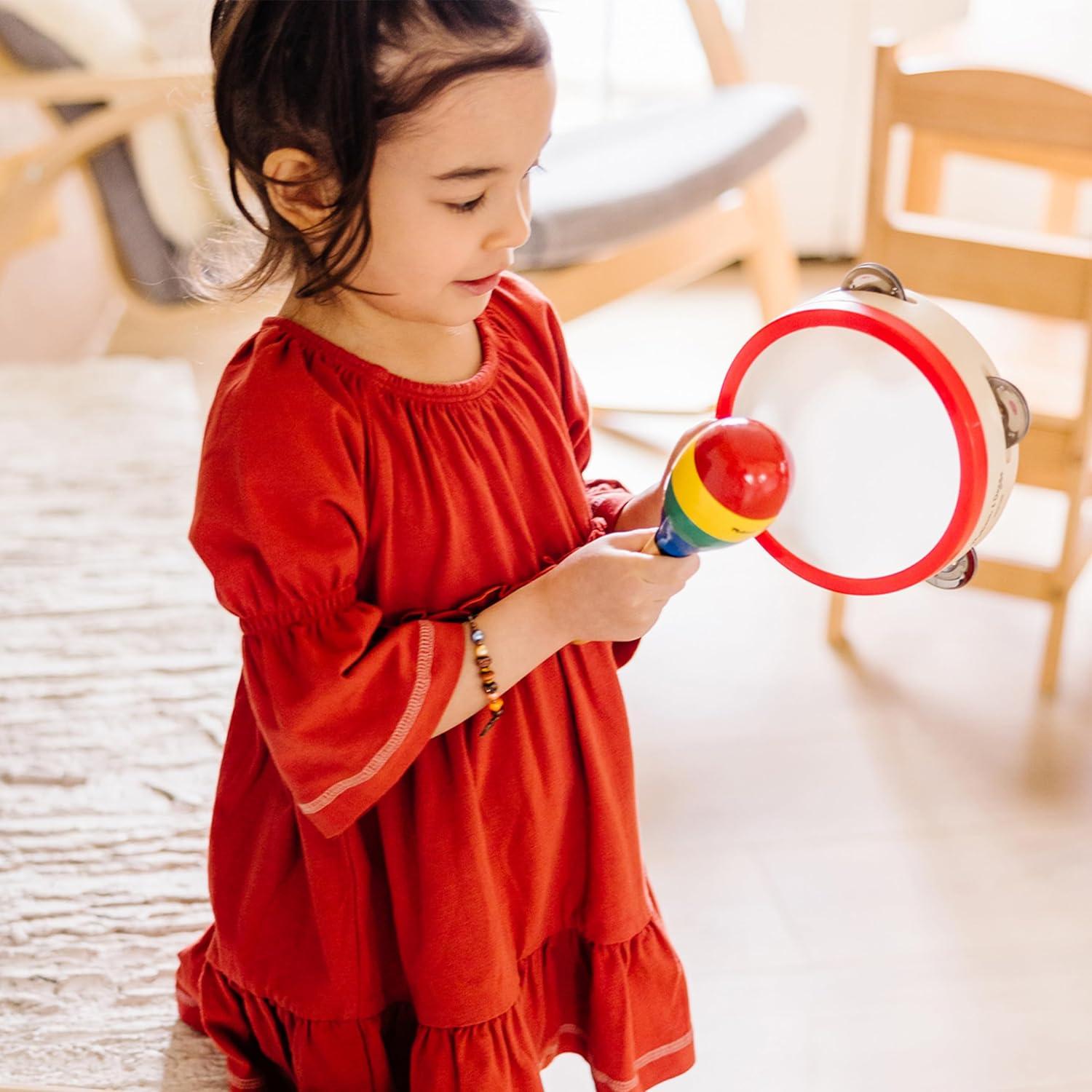 imageMelissa ampamp Doug BandinaBox Clap Clang Tap  10Piece Musical Instrument SetEnglish Only