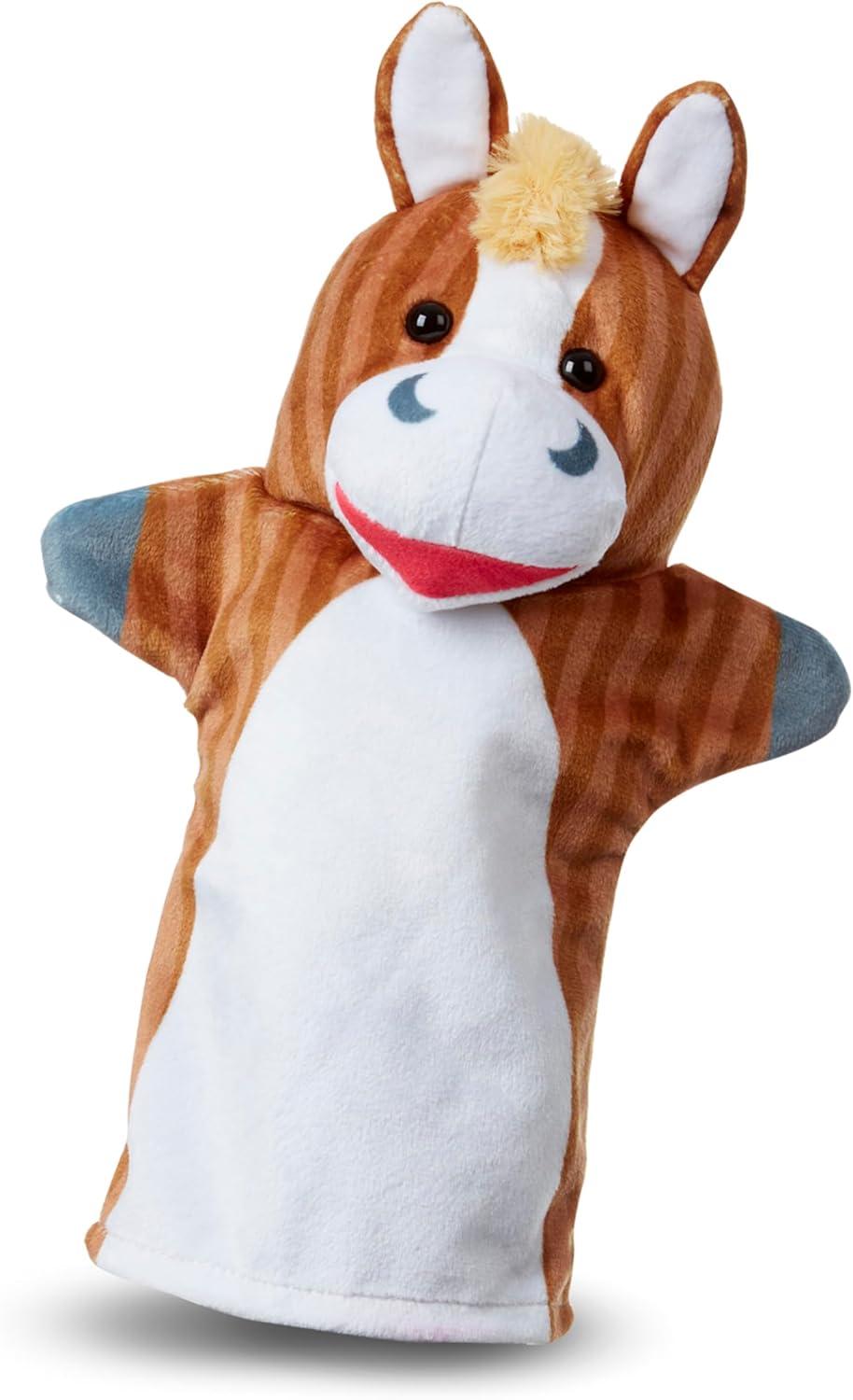 imageMelissa ampamp Doug Barn Buddies Hand Puppets Set of 6 Cow Sheep Horse Duck Chicken PigBarn Buddies
