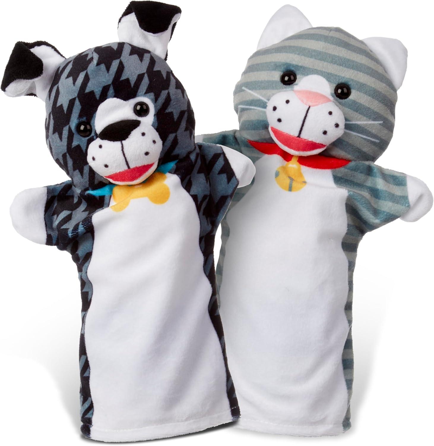 imageMelissa ampamp Doug Barn Buddies Hand Puppets Set of 6 Cow Sheep Horse Duck Chicken PigPet Buddies