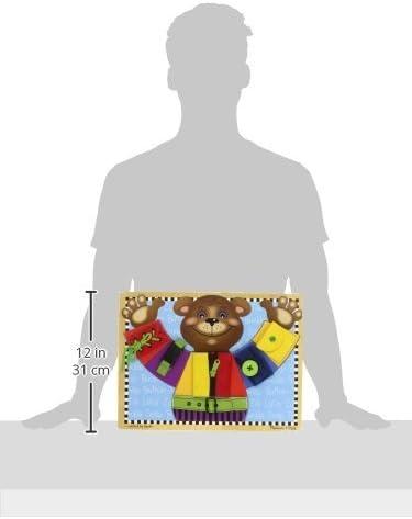 imageMelissa ampamp Doug Basic Skills Puzzle Board  Wooden Educational Toy Learn to Button Busy Board Activity for Fine Motor Skills Developmental Toy for Toddlers Ages 31 EA