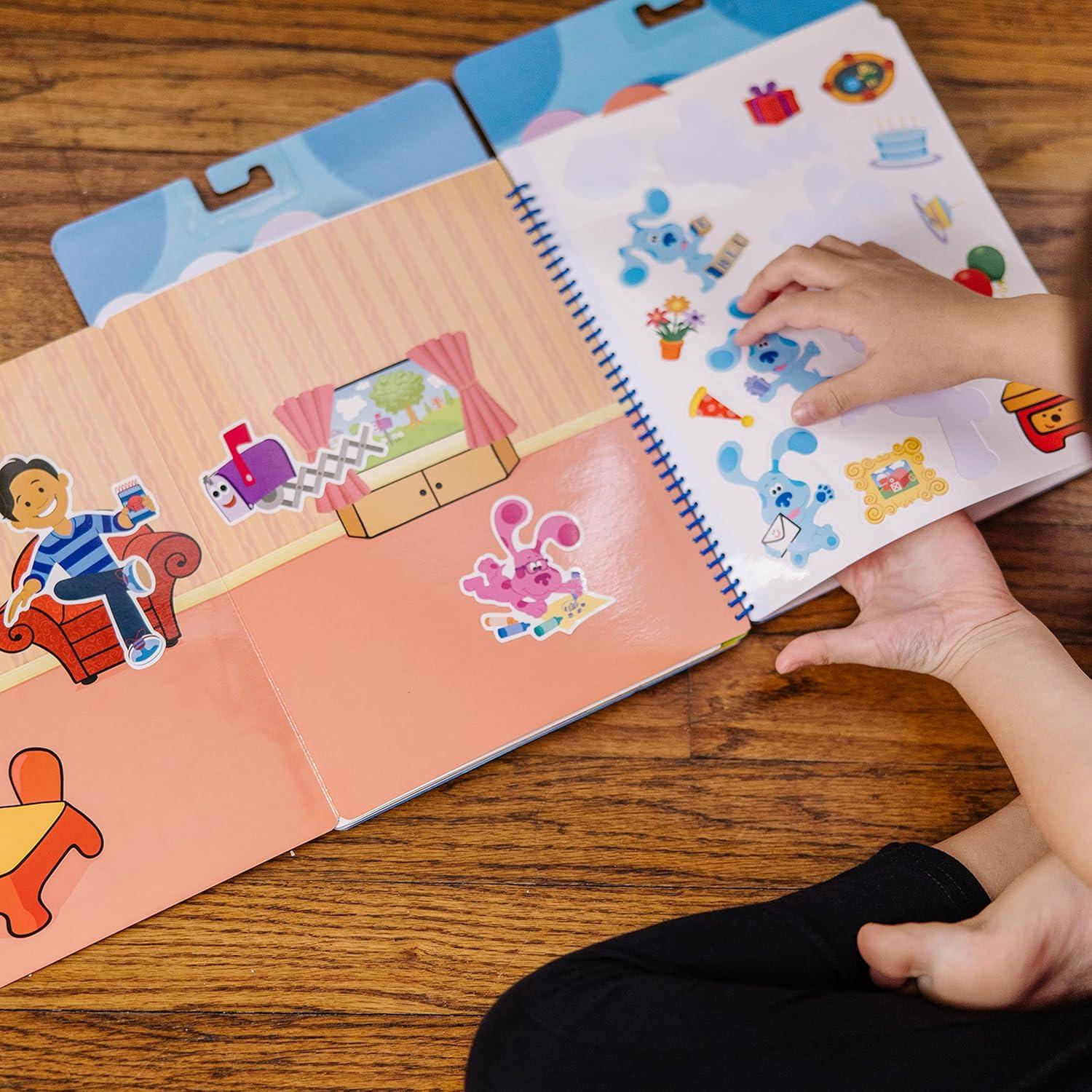 imageMelissa ampamp Doug Blues Clues ampamp You Restickable Stickers Pad  Places Blue LovesOne Size