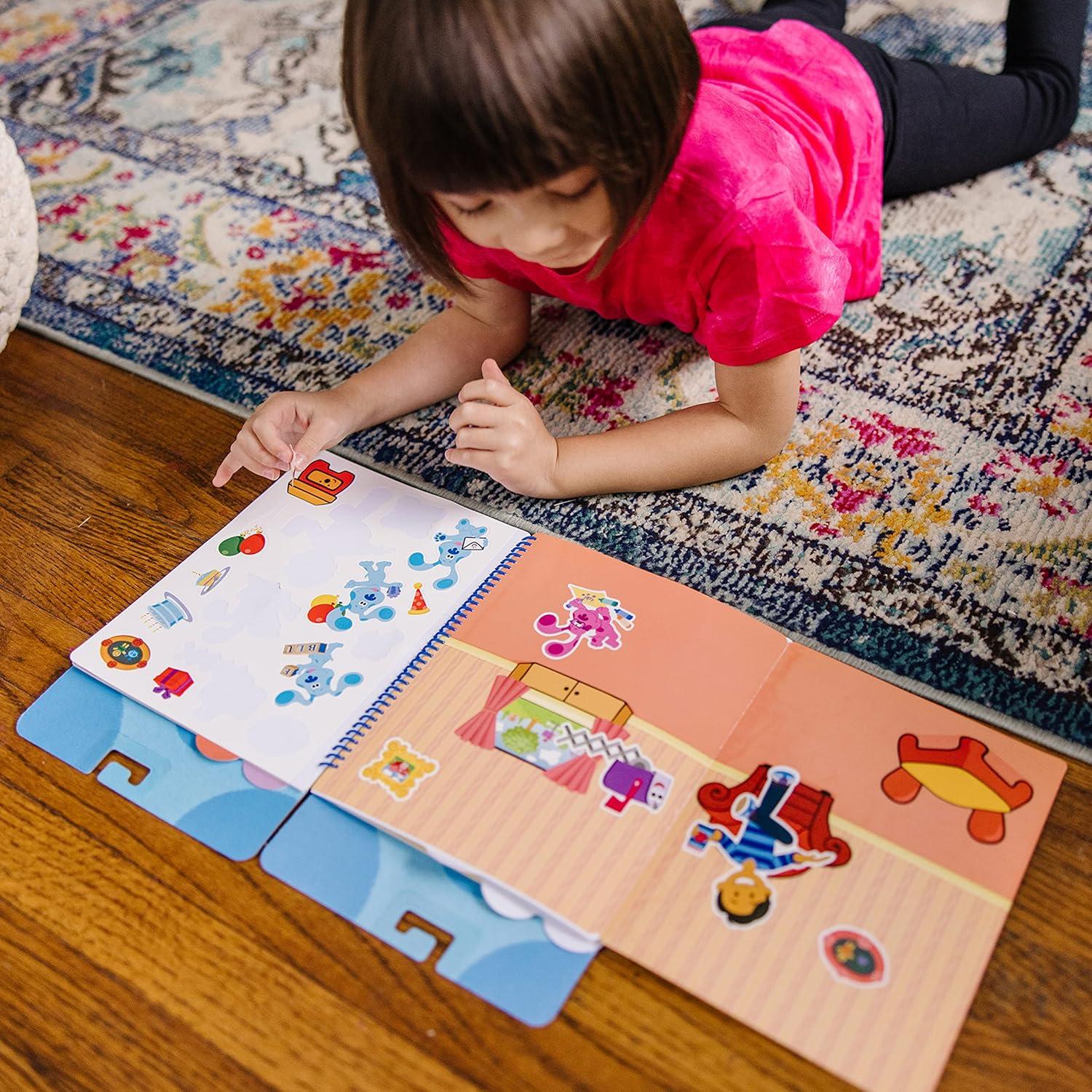 imageMelissa ampamp Doug Blues Clues ampamp You Restickable Stickers Pad  Places Blue LovesOne Size