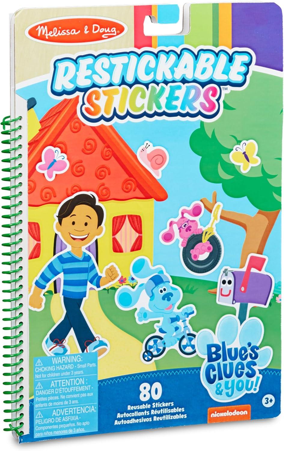 imageMelissa ampamp Doug Blues Clues ampamp You Restickable Stickers Pad  Places Blue LovesOne Size