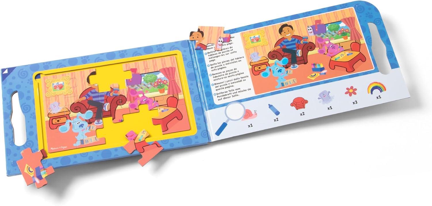 imageMelissa ampamp Doug Blues Clues ampamp You TakeAlong Magnetic Jigsaw Puzzles 2 15Piece PuzzlesOne Size