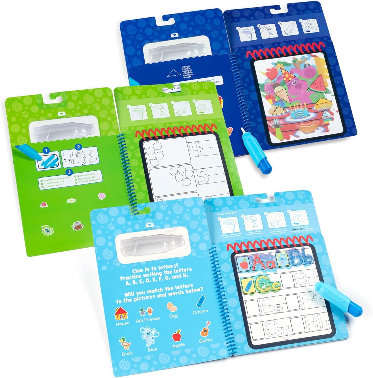 imageMelissa ampamp Doug Blues Clues ampamp You Water Wow 3Pack  Alphabet Counting Shapes Water Reveal Travel Activity Pads