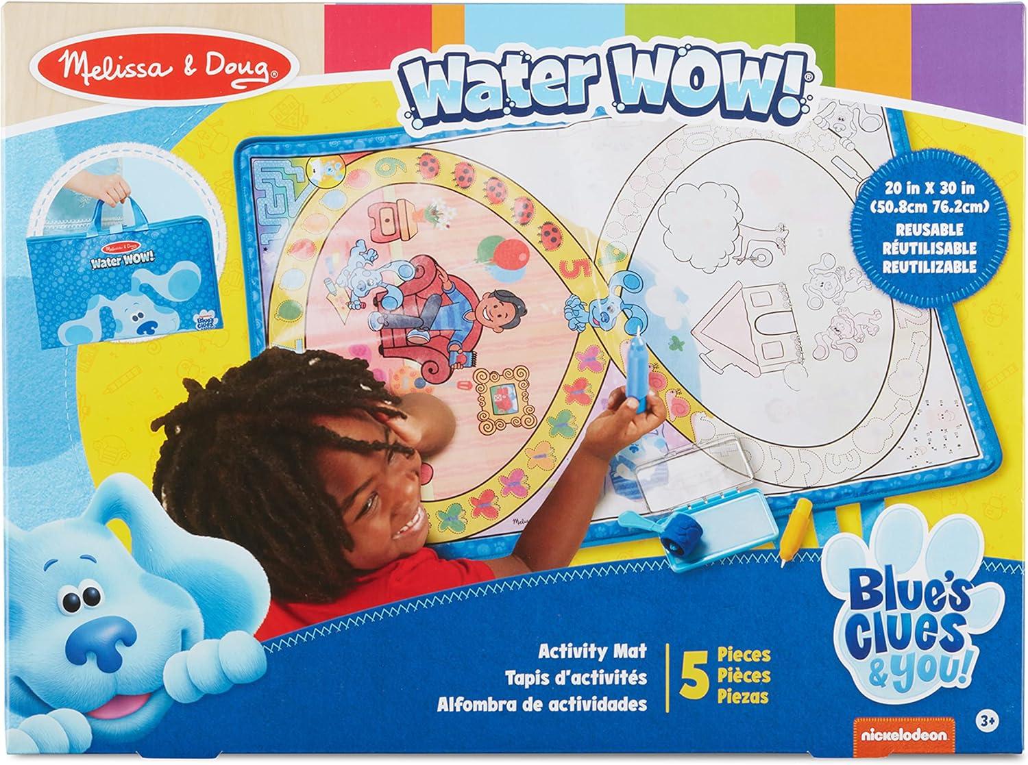 imageMelissa ampamp Doug Blues Clues ampamp You Water Wow Activity Mat 20 Inches x 30 Inches with Reusable Water Reveal Surface