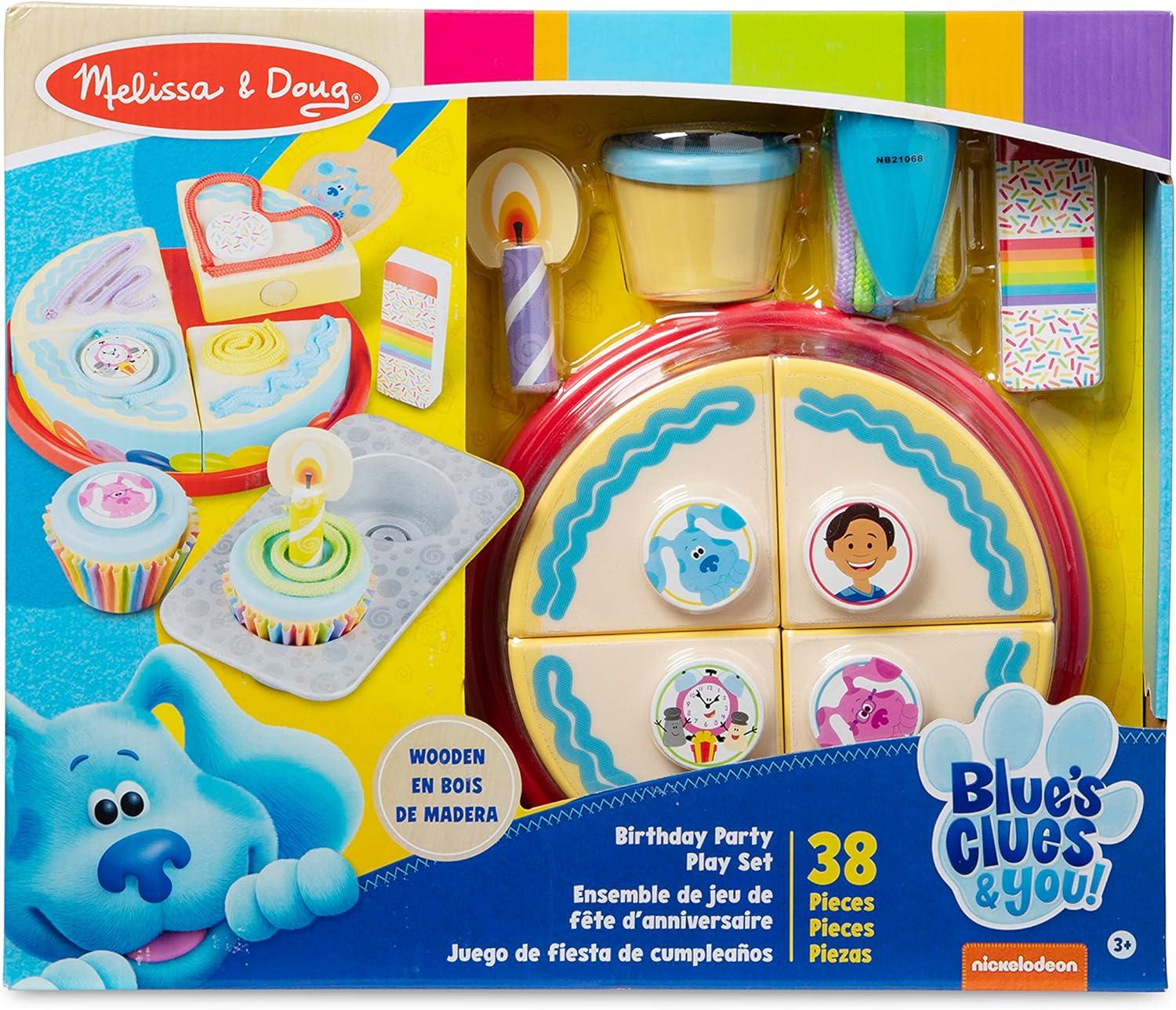 imageMelissa ampamp Doug Blues Clues ampamp You Wooden Birthday Party Play Set 38 PiecesBlues Clues  You