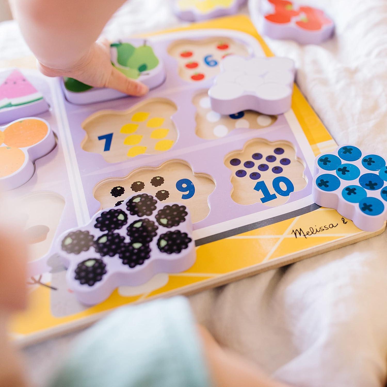 imageMelissa ampamp Doug Blues Clues ampamp You Wooden Chunky Puzzle  Fridge Food 10 Pieces