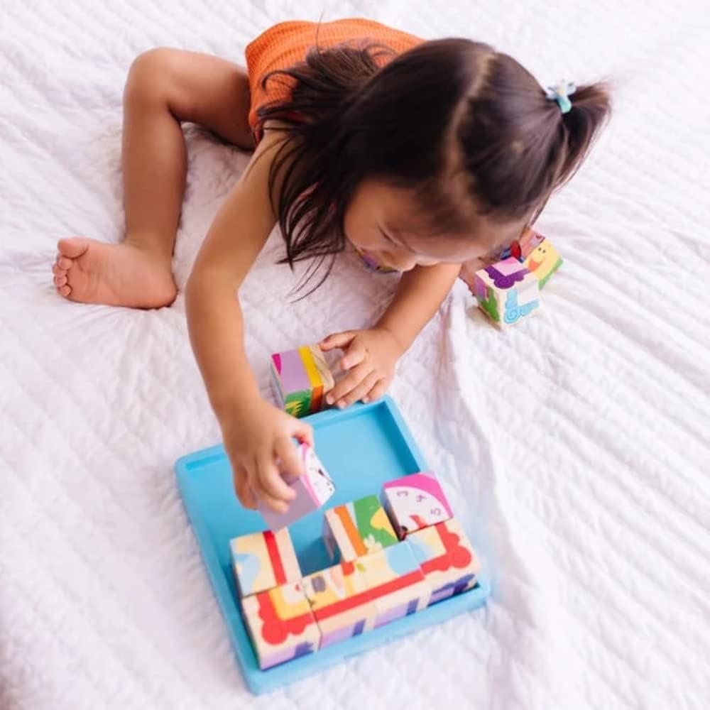 imageMelissa ampamp Doug Blues Clues ampamp You Wooden Cube Puzzle 16 Pieces
