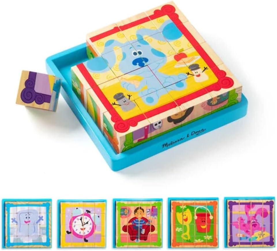 imageMelissa ampamp Doug Blues Clues ampamp You Wooden Cube Puzzle 16 Pieces