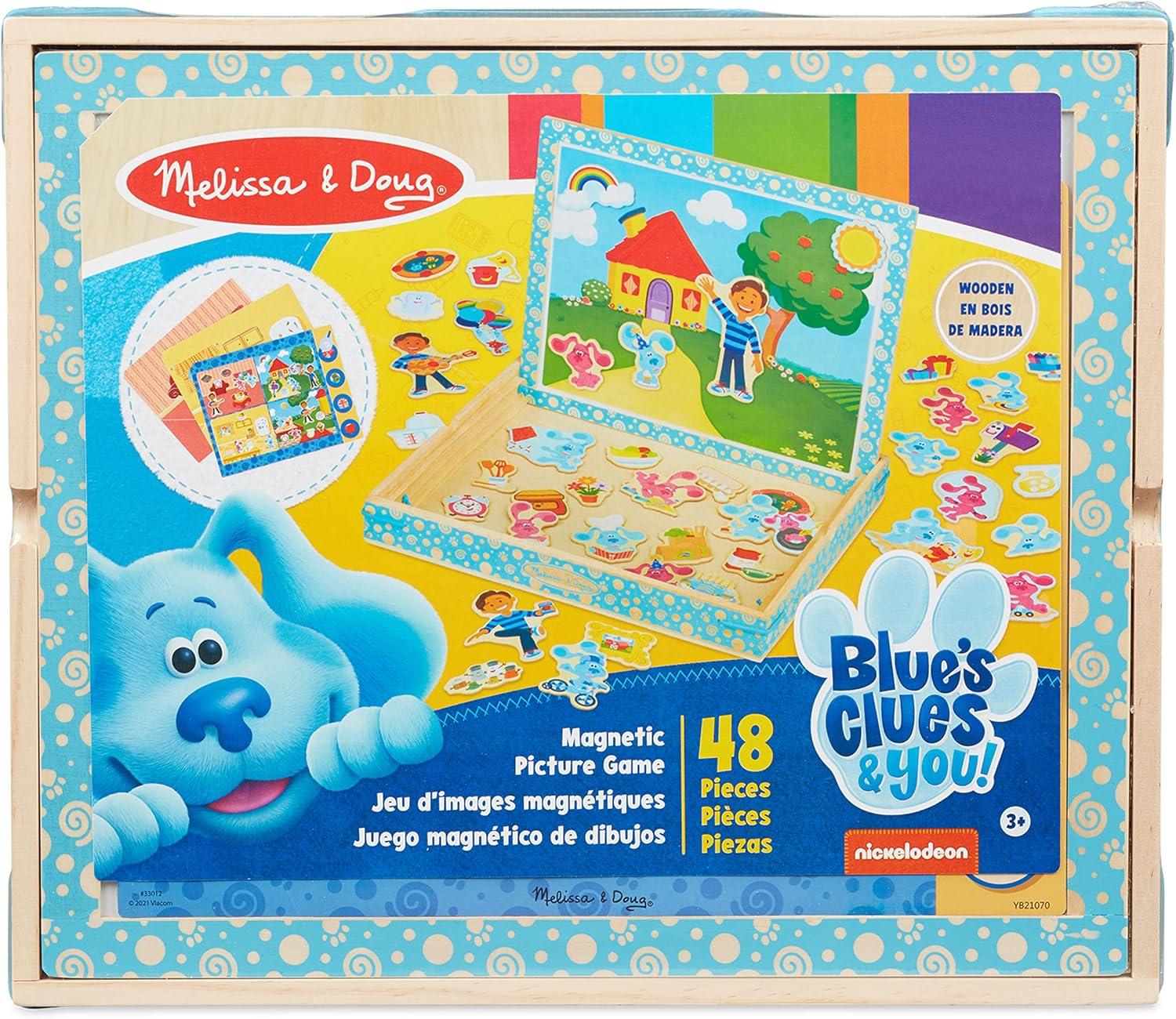 imageMelissa ampamp Doug Blues Clues ampamp You Wooden Magnetic Picture Game 48 Pieces