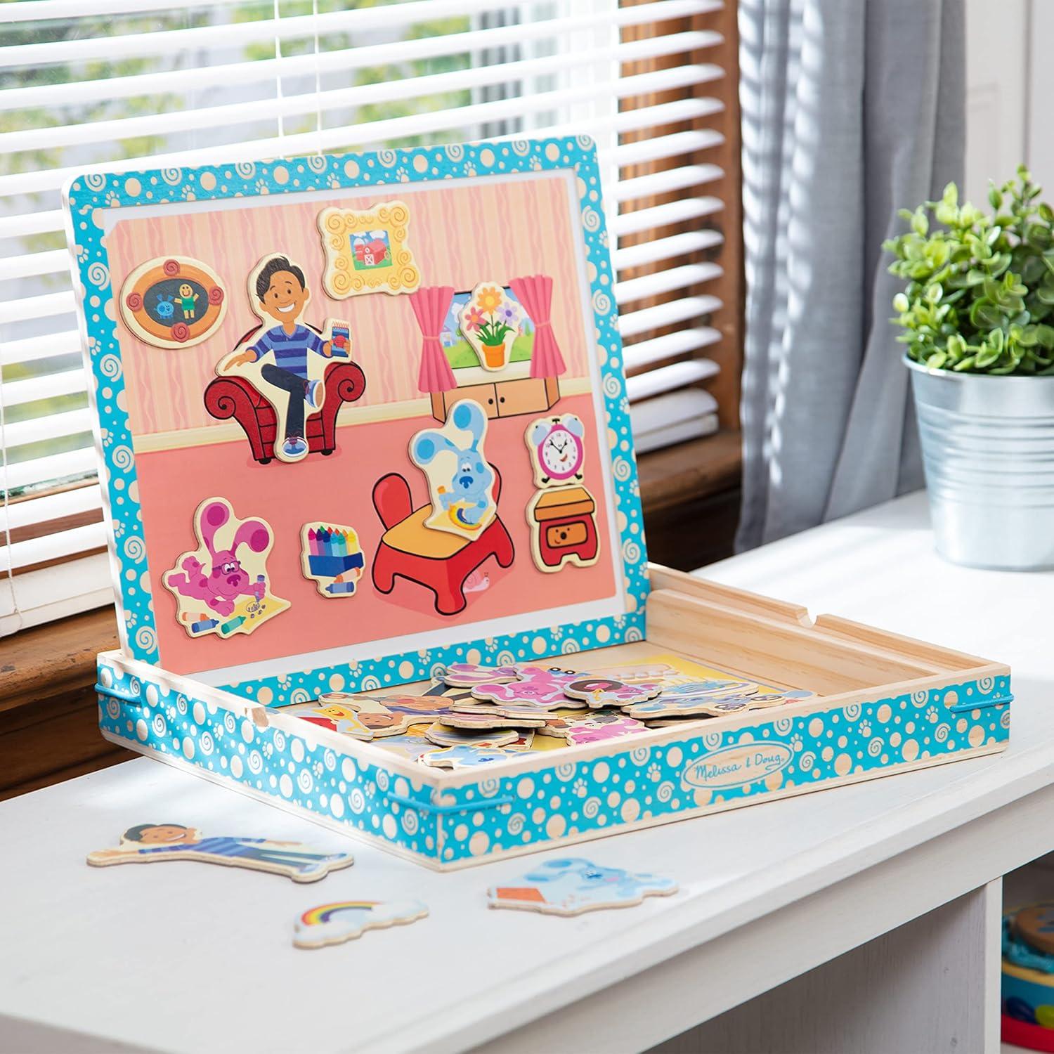imageMelissa ampamp Doug Blues Clues ampamp You Wooden Magnetic Picture Game 48 Pieces
