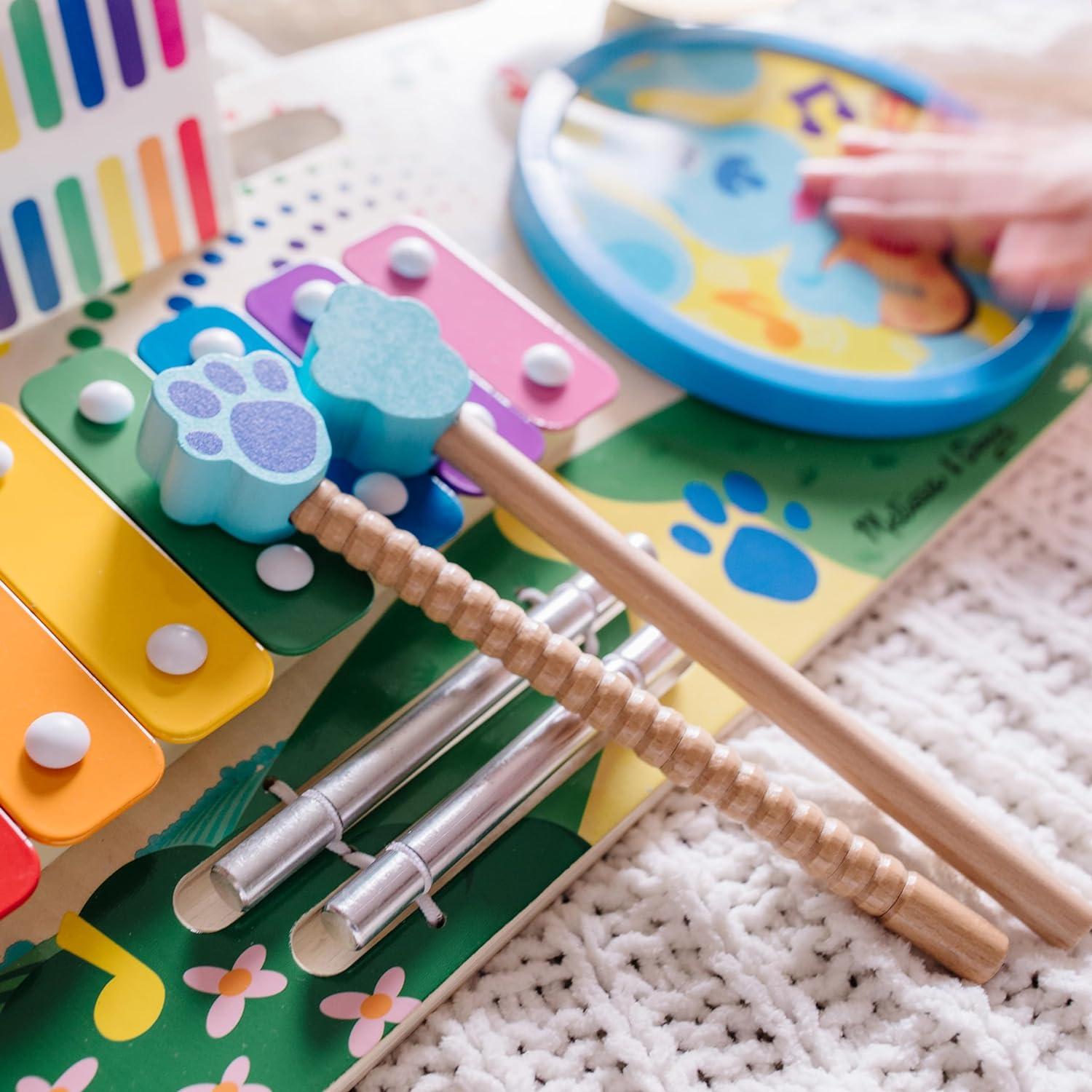 imageMelissa ampamp Doug Blues Clues ampamp You Wooden Music Maker Board 5 Instruments