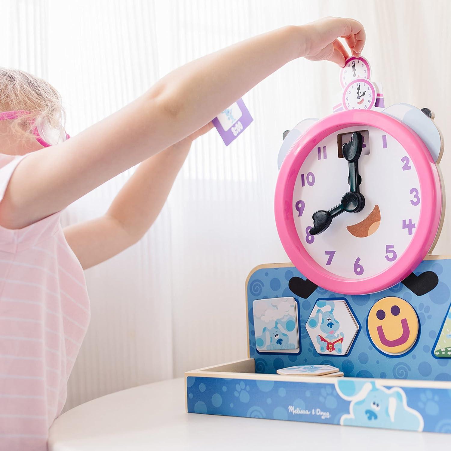 imageMelissa ampamp Doug Blues Clues ampamp You Wooden Tickety Tock Magnetic Clock 31 Pieces