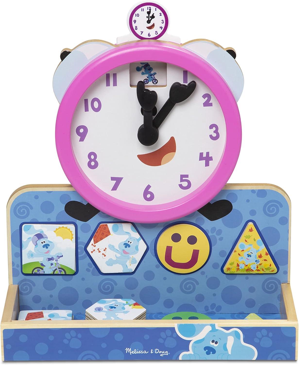 imageMelissa ampamp Doug Blues Clues ampamp You Wooden Tickety Tock Magnetic Clock 31 Pieces