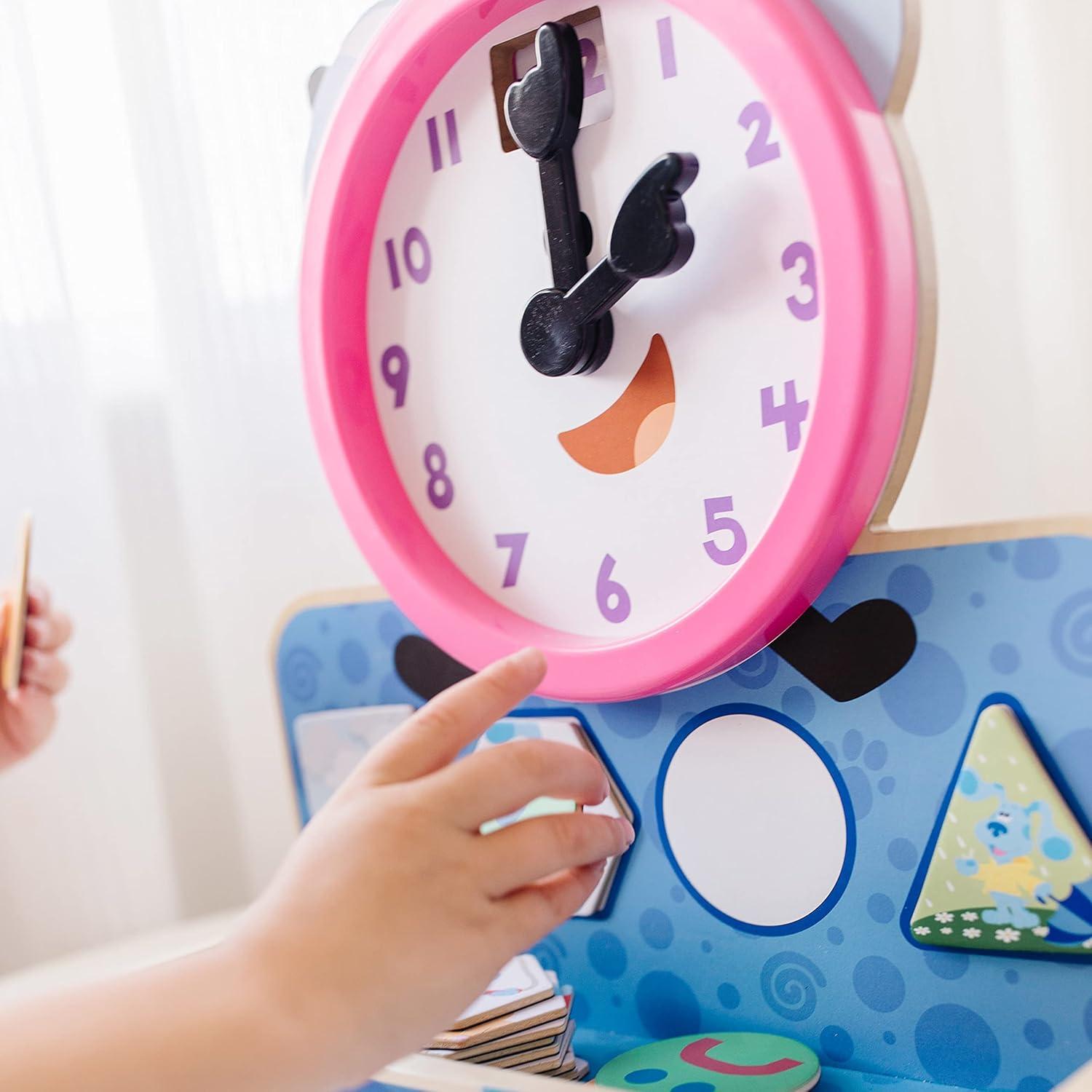 imageMelissa ampamp Doug Blues Clues ampamp You Wooden Tickety Tock Magnetic Clock 31 Pieces