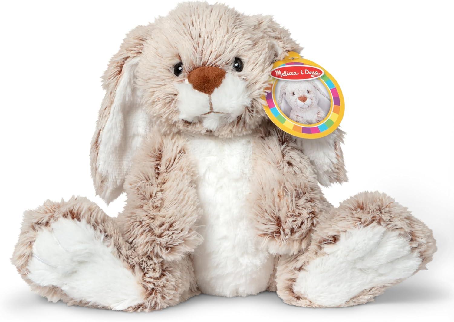 imageMelissa ampamp Doug Burrow Bunny Stuffed Animal Plushie with Big Feet Floppy Ears ampamp Fluffy Tail Adorable Pretend Play Toddler Toys for Girls ampamp Boys 3