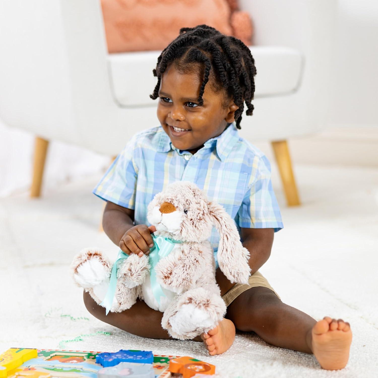 imageMelissa ampamp Doug Burrow Bunny Stuffed Animal Plushie with Big Feet Floppy Ears ampamp Fluffy Tail Adorable Pretend Play Toddler Toys for Girls ampamp Boys 3