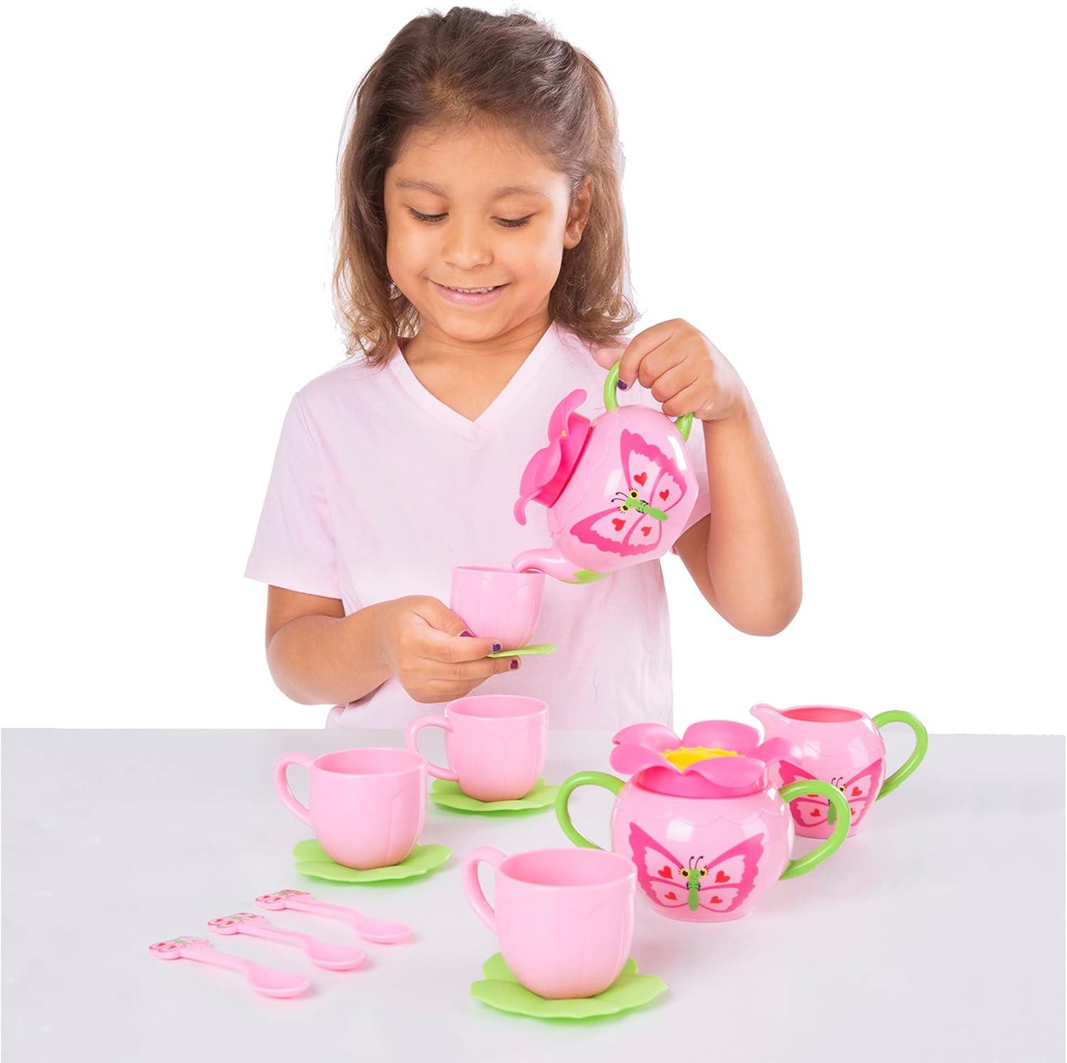 imageMelissa ampamp Doug Butterfly Tea Set 15 pcs  Play Food Accessories