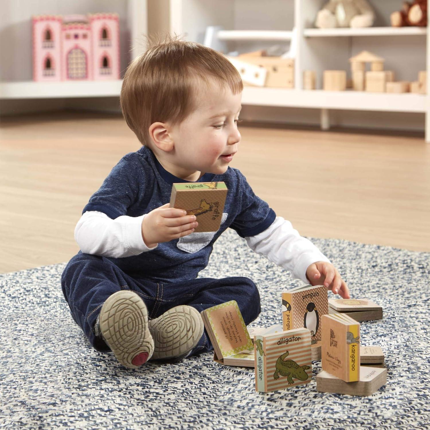 imageMelissa ampamp Doug Childrens Book  Natural Play Book Tower Little Animals Books