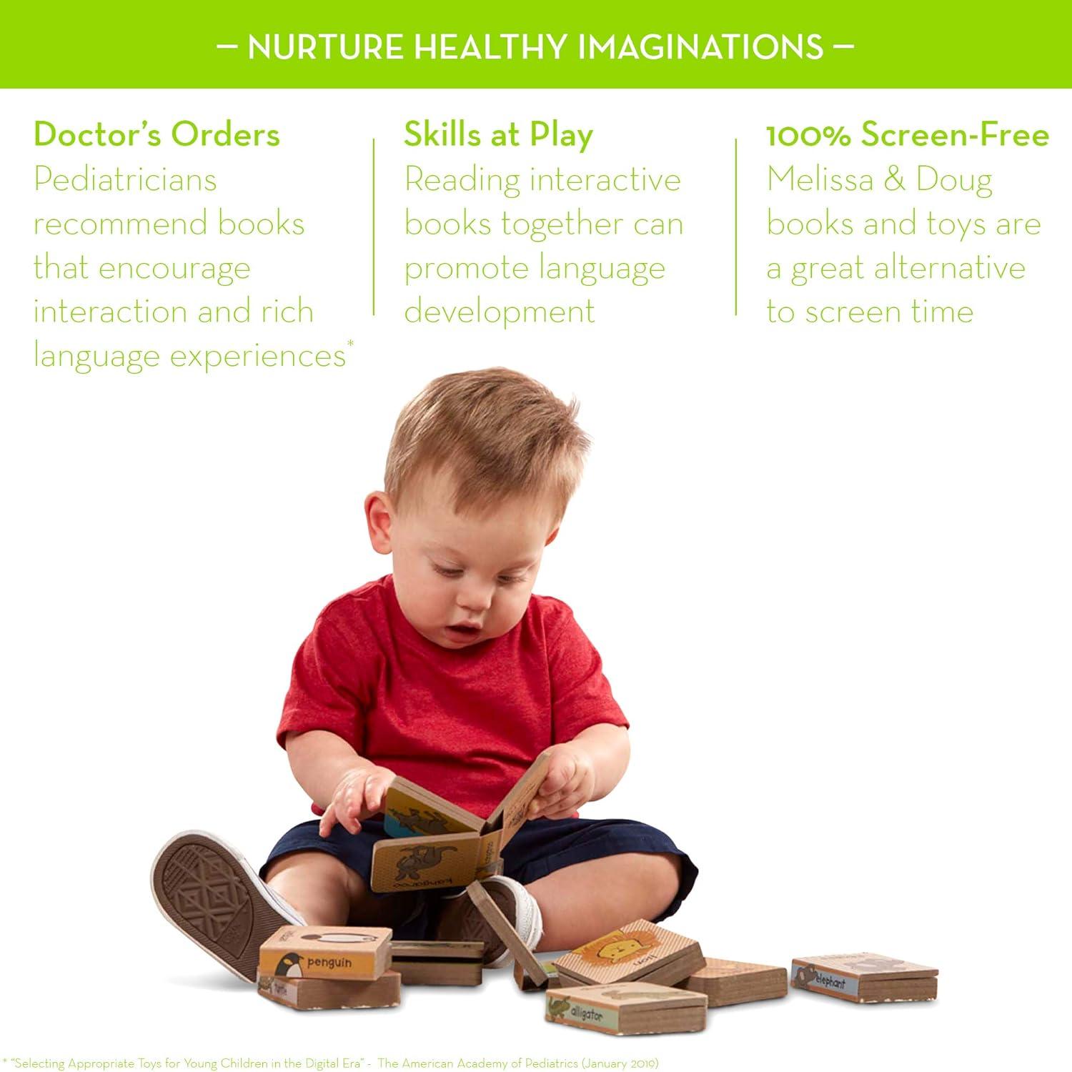 imageMelissa ampamp Doug Childrens Book  Natural Play Book Tower Little Animals Books