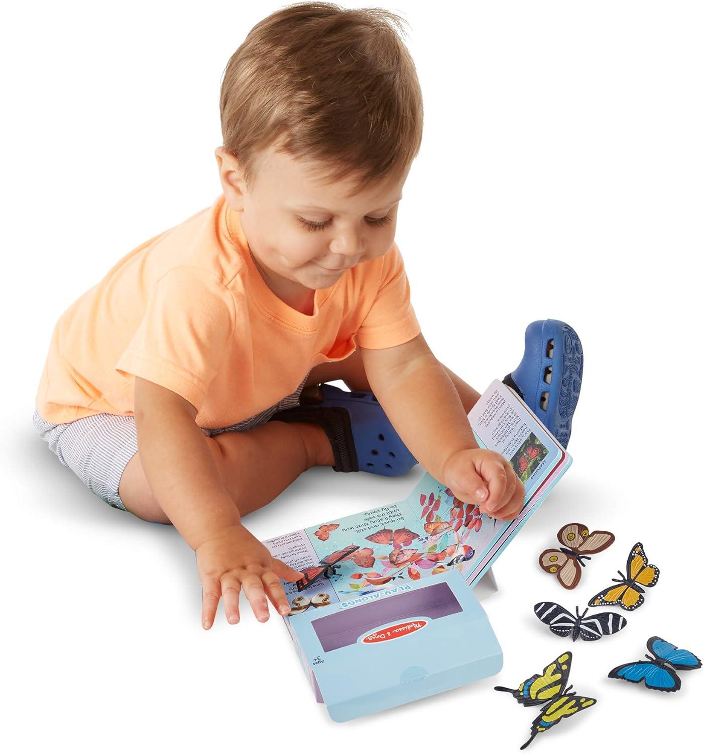 imageMelissa ampamp Doug Childrens Book  PlayAlongs Butterflies 10 Pages 6 Butterfly Toys