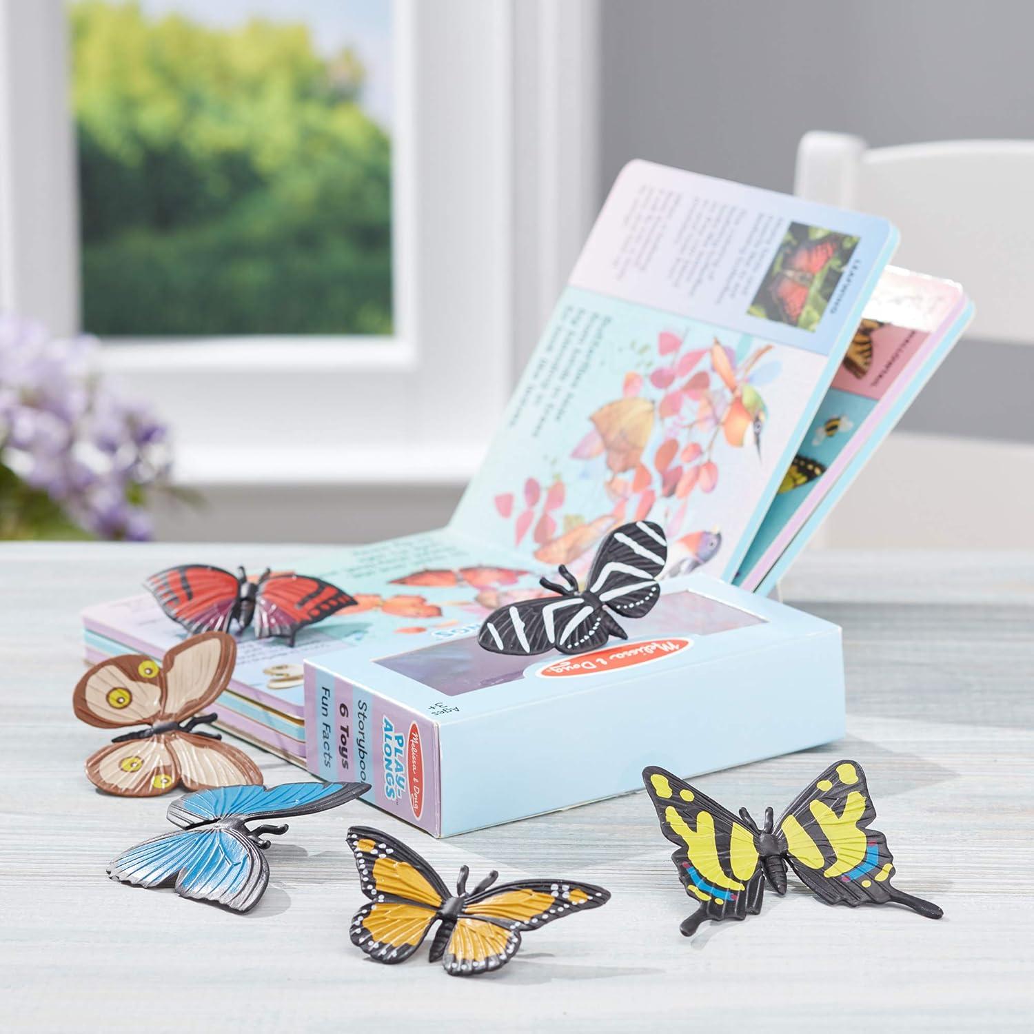 imageMelissa ampamp Doug Childrens Book  PlayAlongs Butterflies 10 Pages 6 Butterfly Toys
