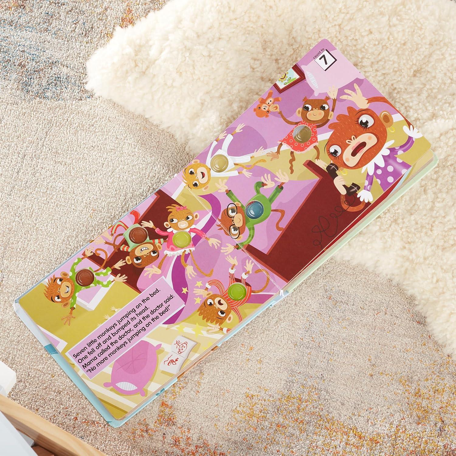 imageMelissa ampamp Doug Childrens Book  PokeaDot 10 Little Monkeys Board Book with Buttons to Pop  FSC Certified