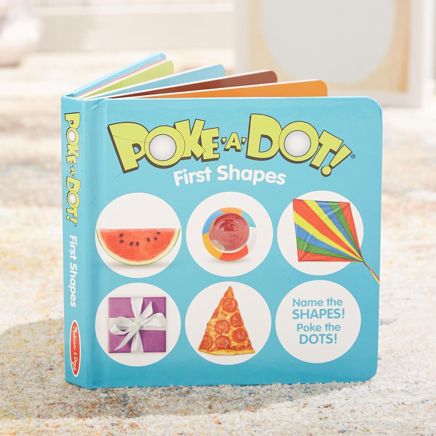 imageMelissa ampamp Doug Childrens Book  PokeaDot First Shapes Board Book with Buttons to Pop