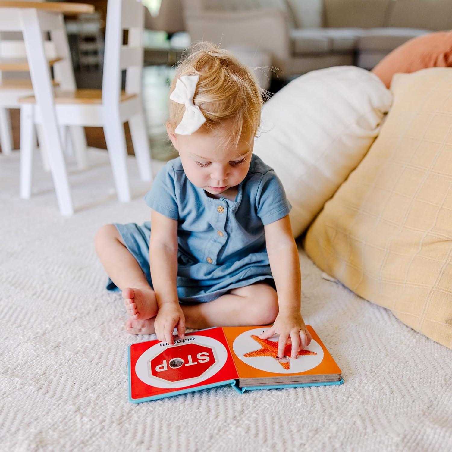 imageMelissa ampamp Doug Childrens Book  PokeaDot First Shapes Board Book with Buttons to Pop