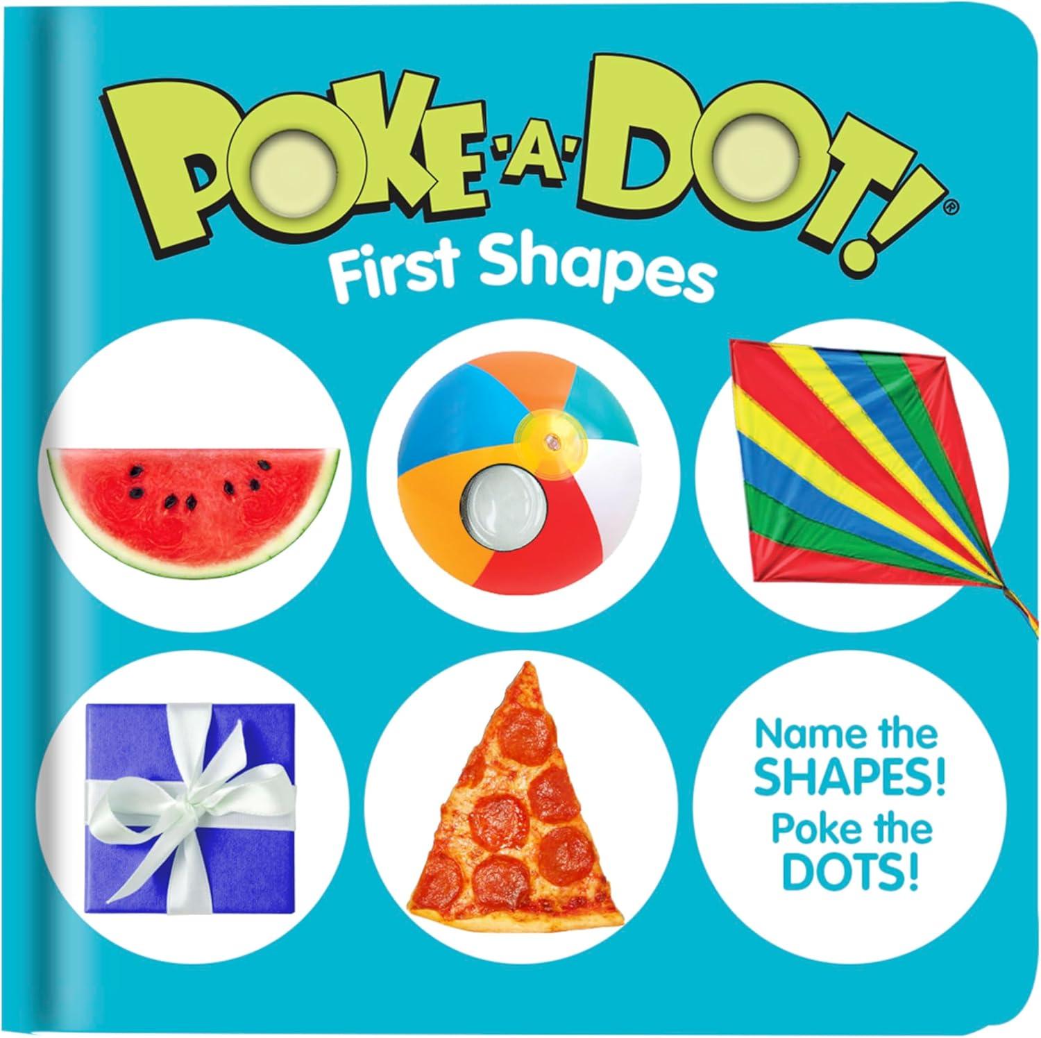 imageMelissa ampamp Doug Childrens Book  PokeaDot First Shapes Board Book with Buttons to Pop