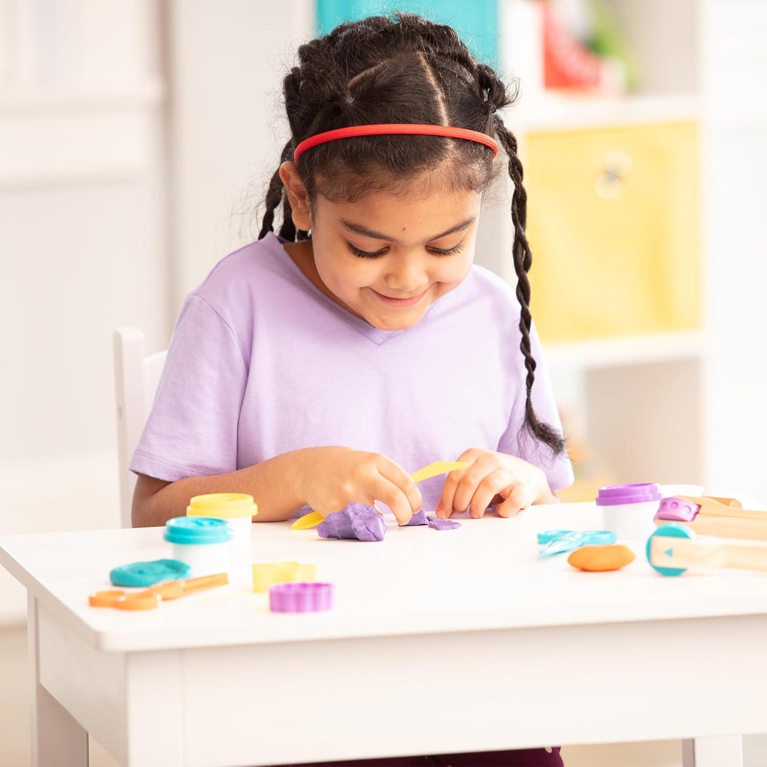 imageMelissa ampamp Doug Clay Play Activity Set  with Sculpting Tools and 8 Tubs of Modeling Dough
