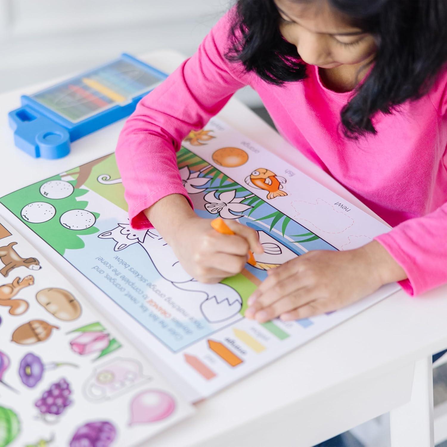 imageMelissa ampamp Doug Colors and Shapes Coloring and Sticker Activity Pad  FSCCertified Materials