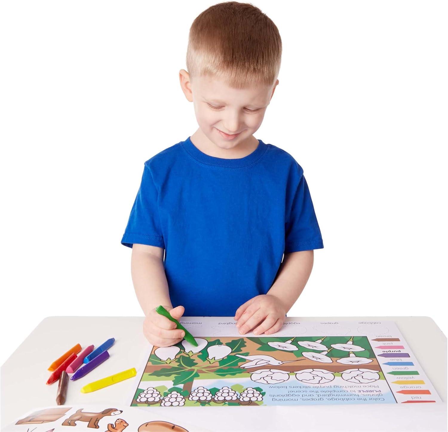 imageMelissa ampamp Doug Colors and Shapes Coloring and Sticker Activity Pad  FSCCertified Materials